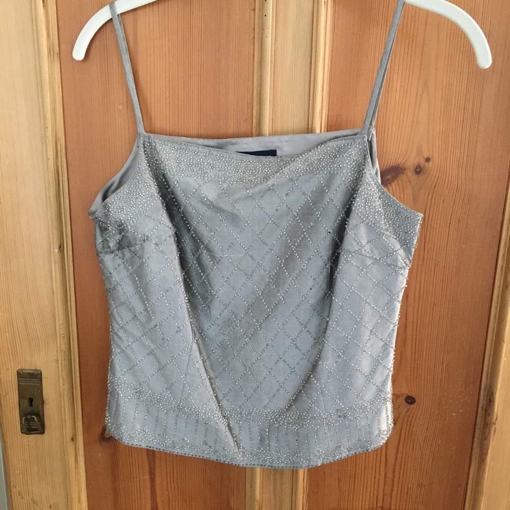 Ann Taylor silk beaded camisole